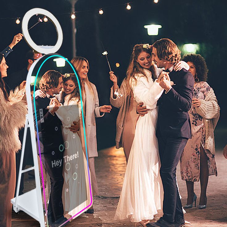 Portable Mirror Photo Booth Selfie 65 Inch Photobooth 43 Inch Touch Screen Magic Mirror Booth